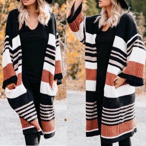 !!! SALE --- COLOR BLOCK CARDIGAN